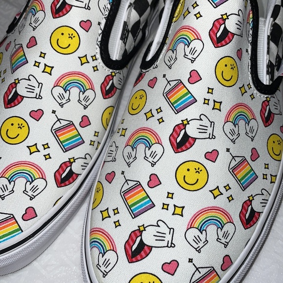 Classic slip on Vans flower shop women pride checkered - Picture 3 of 4